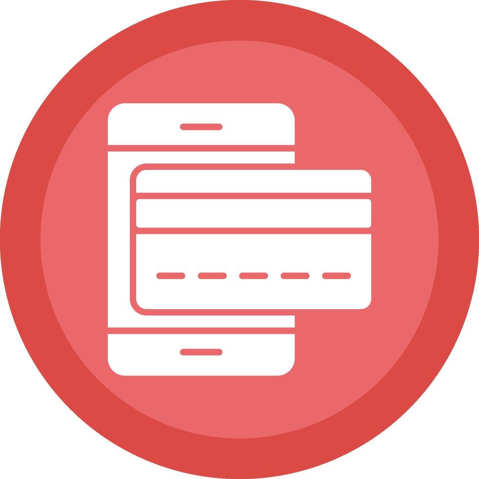 Mobile Payments Glyph Due Circle Icon Design vector