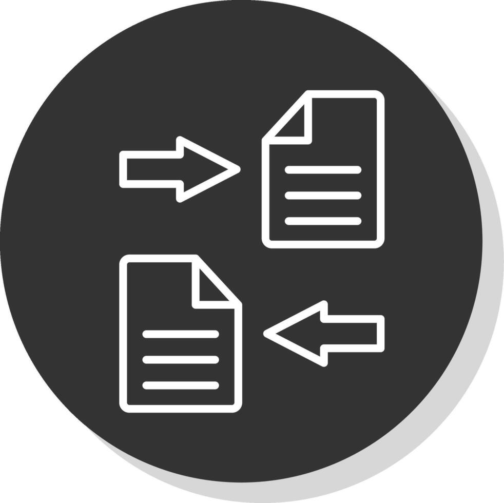 File Sharing Glyph Due Circle Icon Design vector