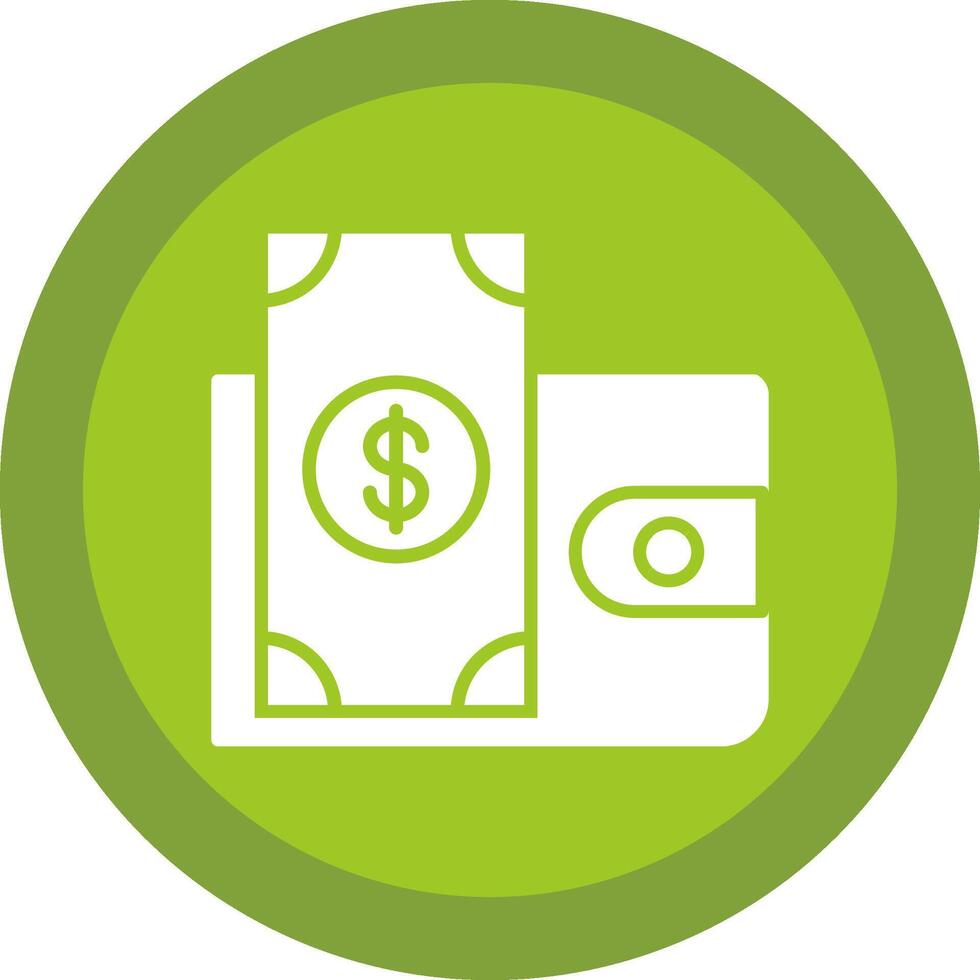 Payment Glyph Due Circle Icon Design vector