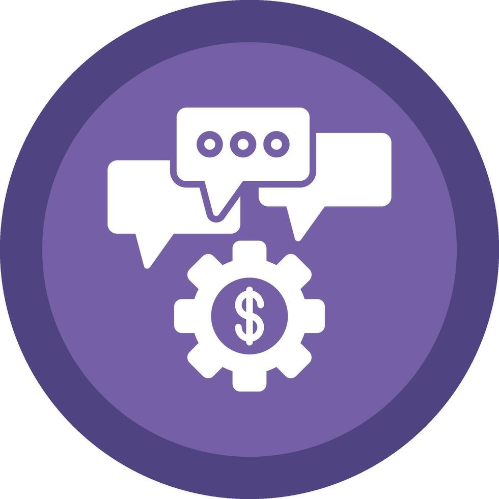 Business Dialog Glyph Due Circle Icon Design vector