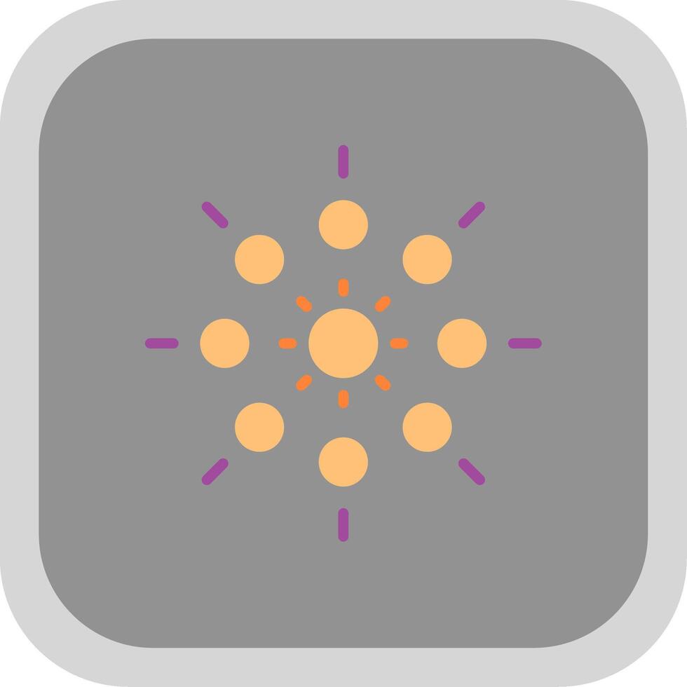 Lights Flat round corner Icon Design vector