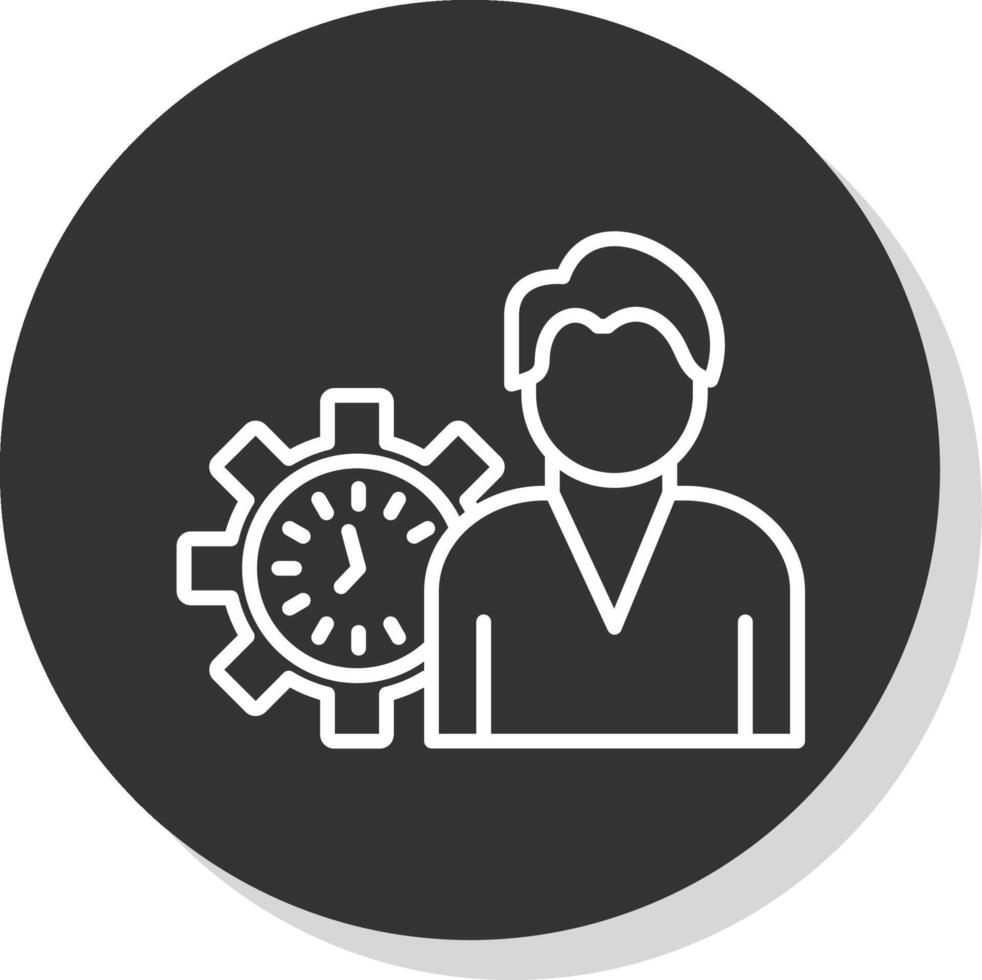 Working Hours Glyph Due Circle Icon Design vector