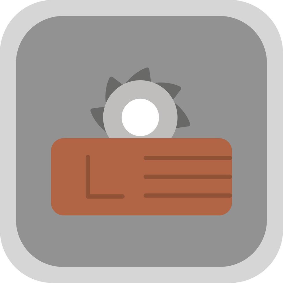 Table Saw Flat round corner Icon Design vector