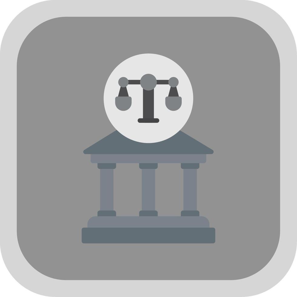 Court Flat round corner Icon Design vector