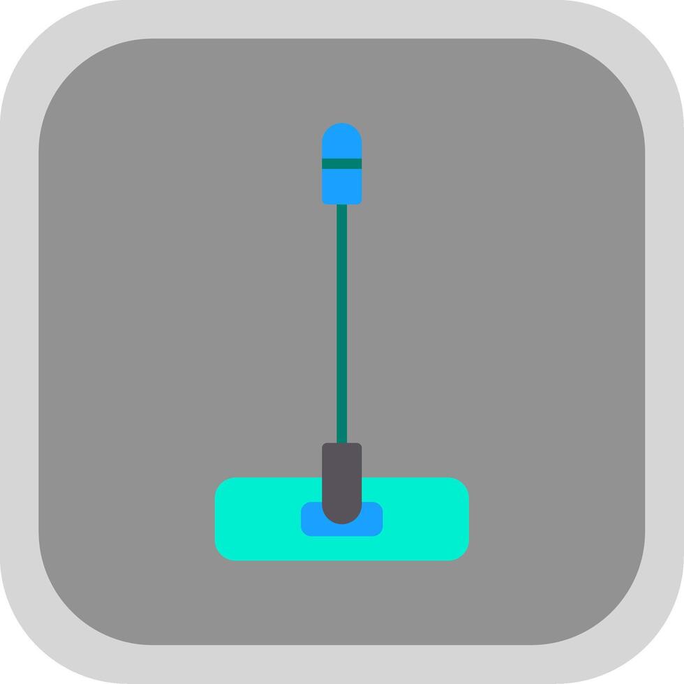 Mop Flat round corner Icon Design vector