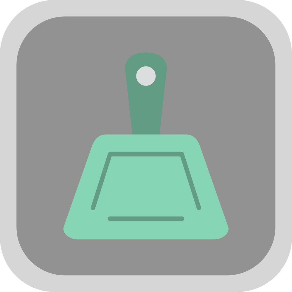 recogedor plano redondo esquina icono diseño vector