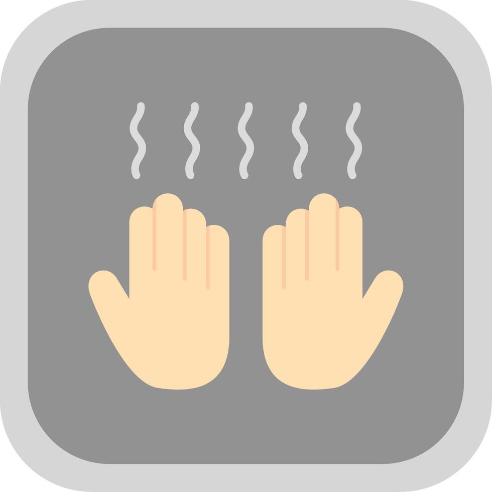 Hand Dryer Flat round corner Icon Design vector