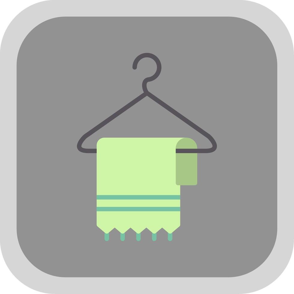 Towel Flat round corner Icon Design vector