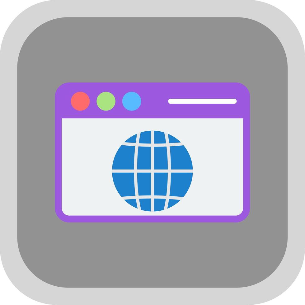 Web Flat round corner Icon Design vector