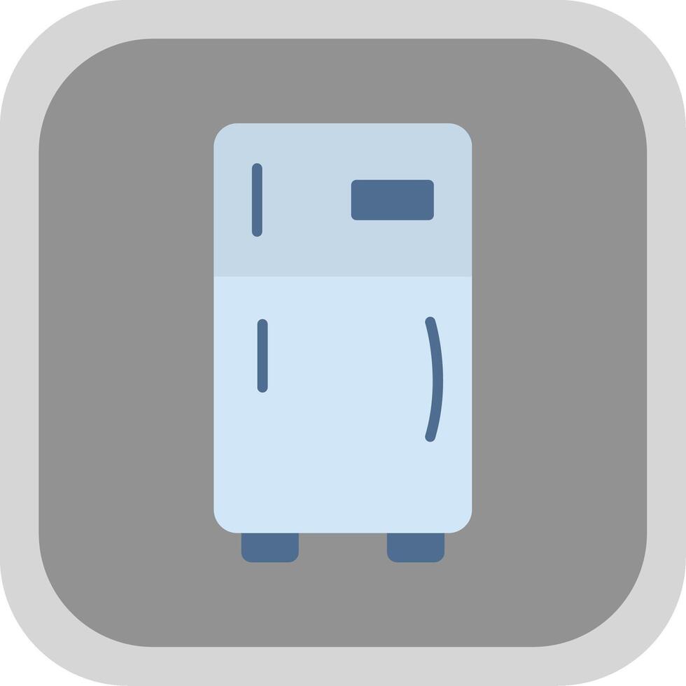 Refrigerator Flat round corner Icon Design vector