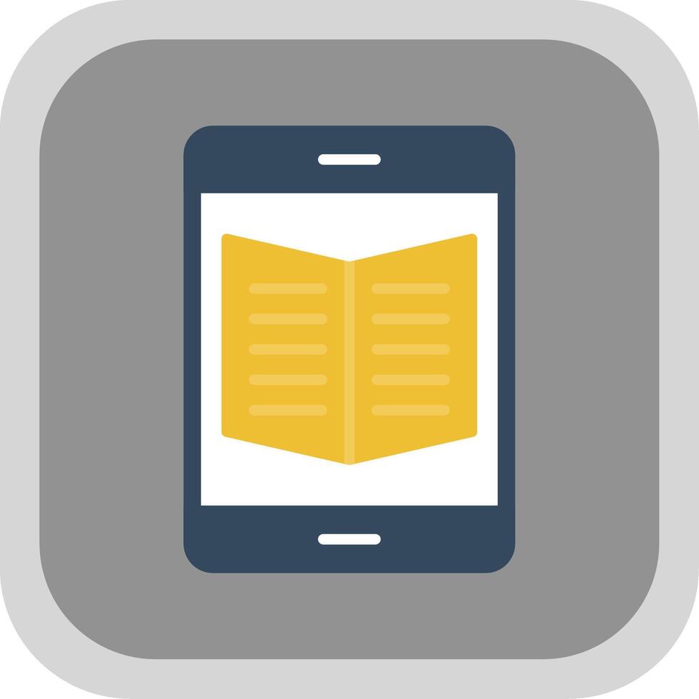 Ebook Flat round corner Icon Design vector
