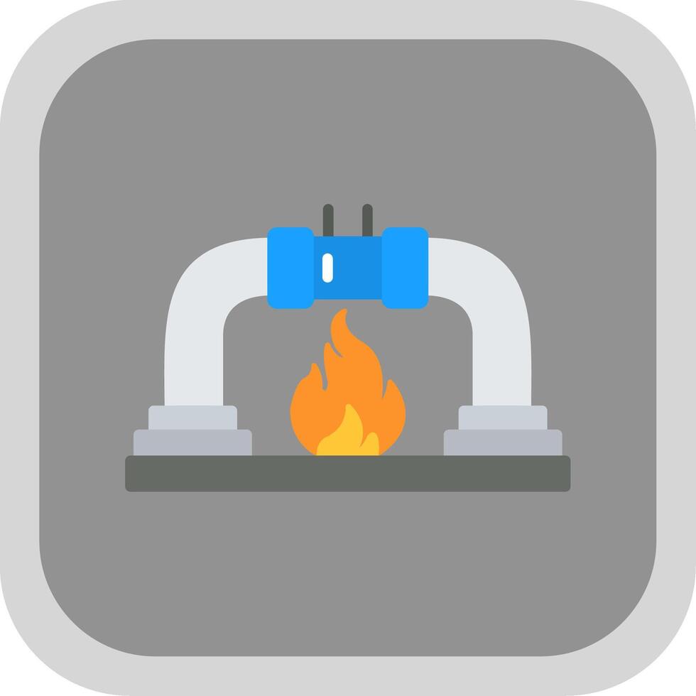 Gas PipeLine Circle Multi Circle Flat round corner Icon Design vector