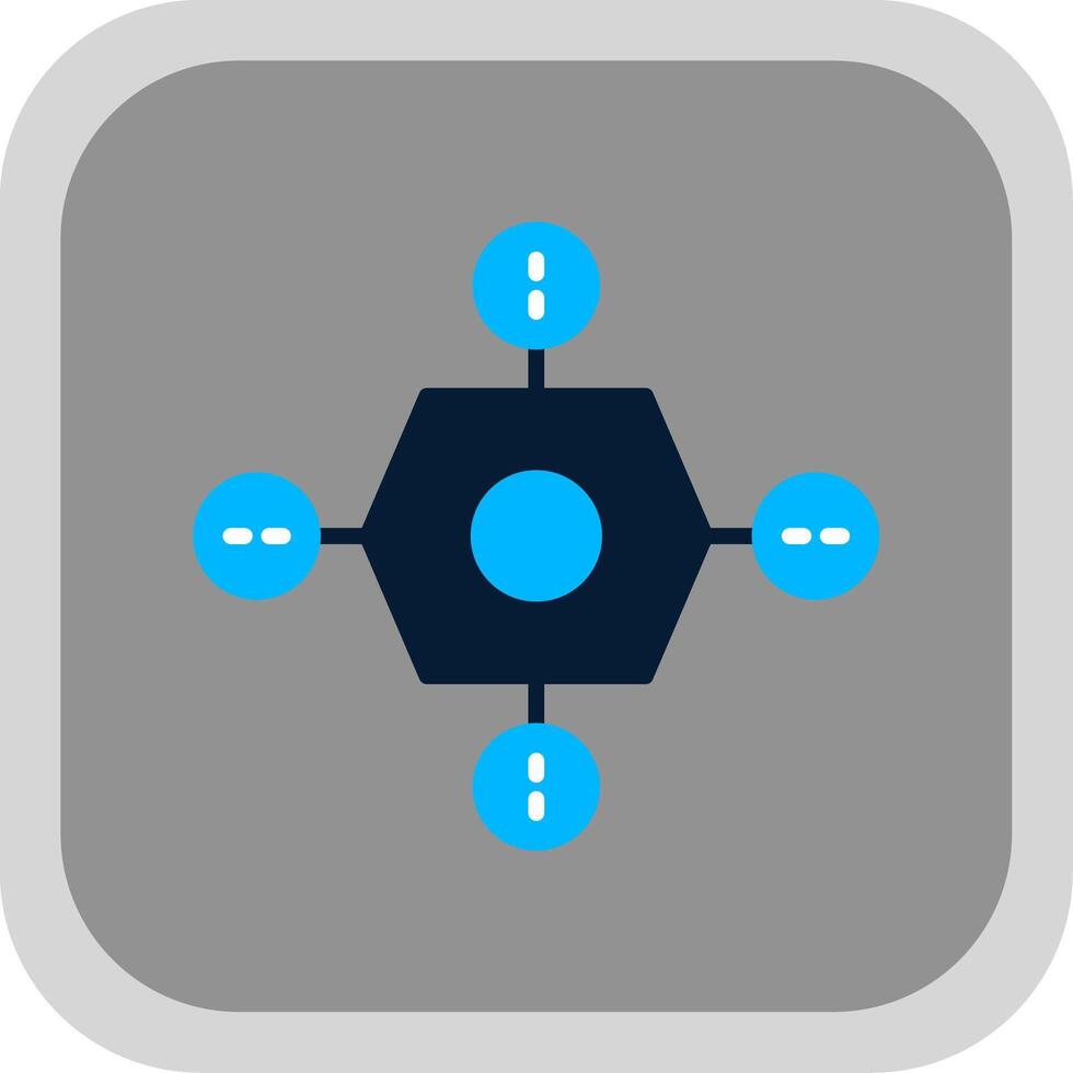 Drone Flat round corner Icon Design vector