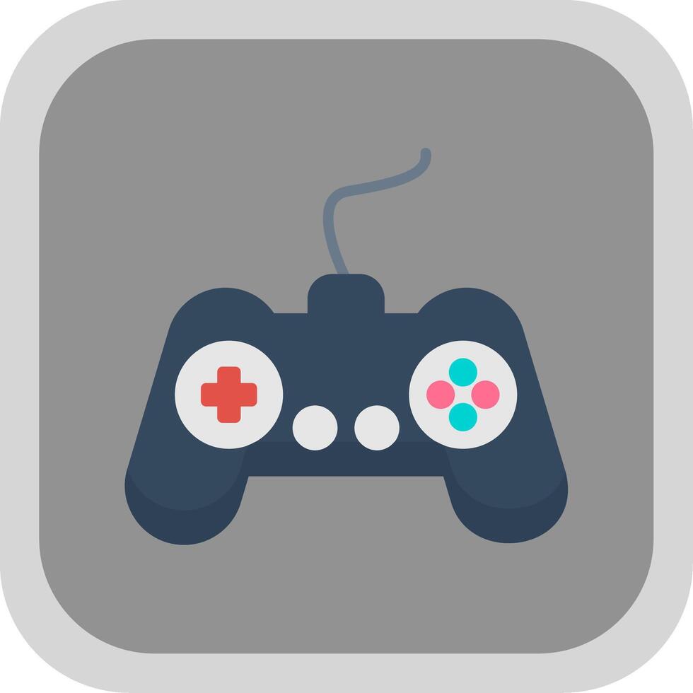 Gamer Flat round corner Icon Design vector