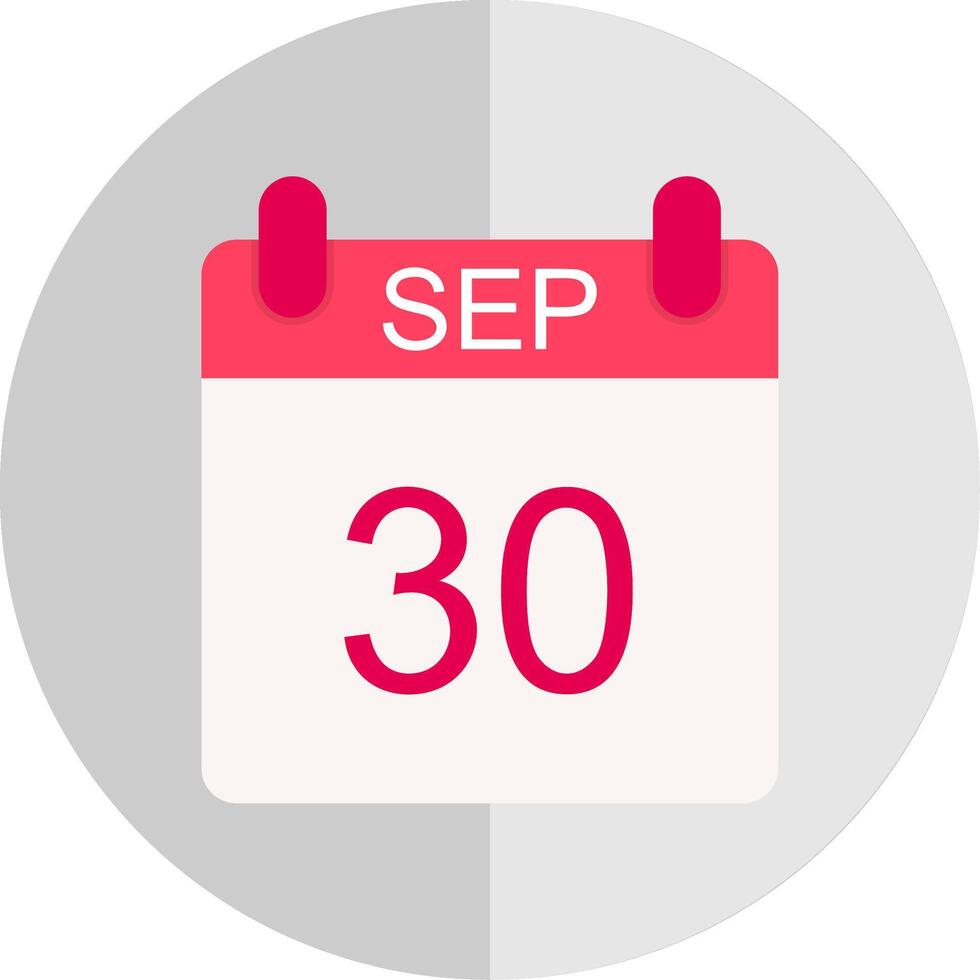September Flat Scale Icon Design vector