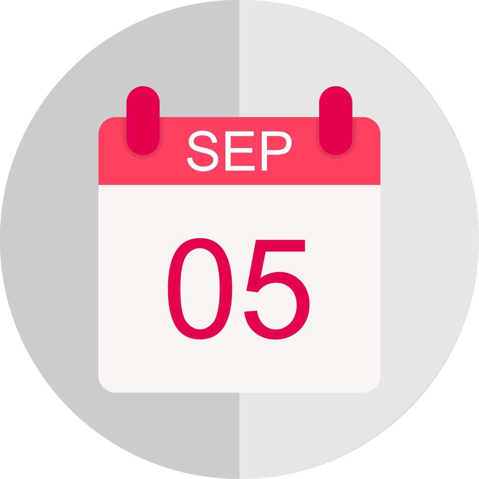 September Flat Scale Icon Design vector