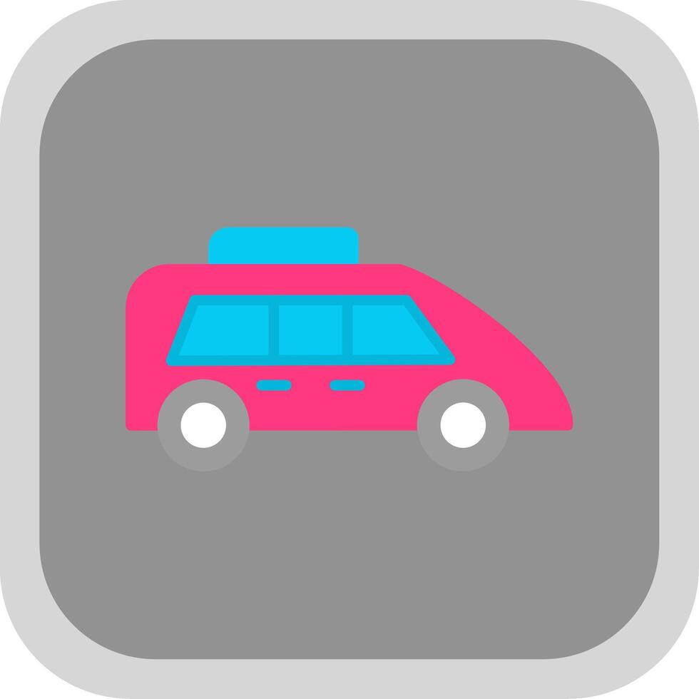 Family Car Flat round corner Icon Design vector