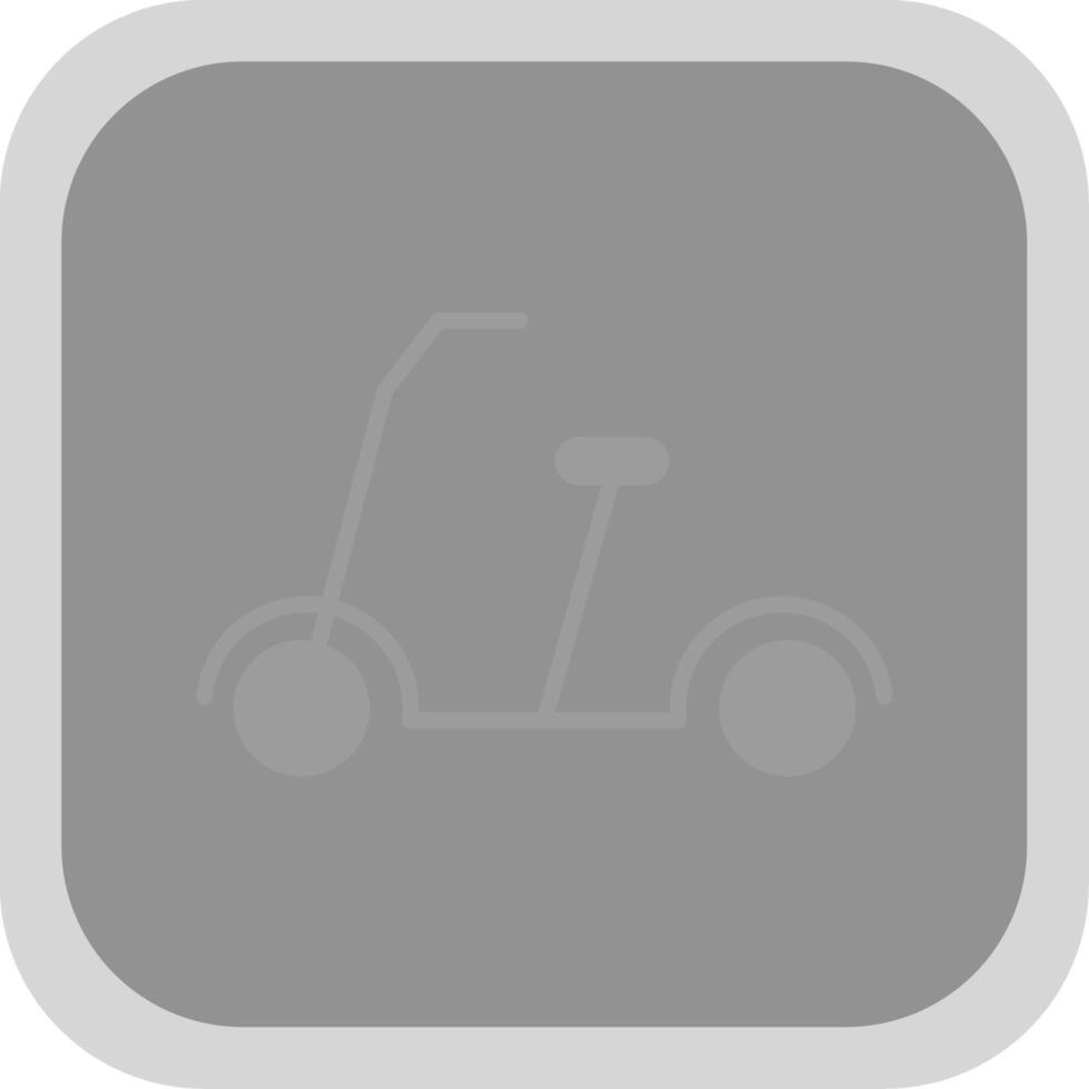 Kick Scooter Flat round corner Icon Design vector