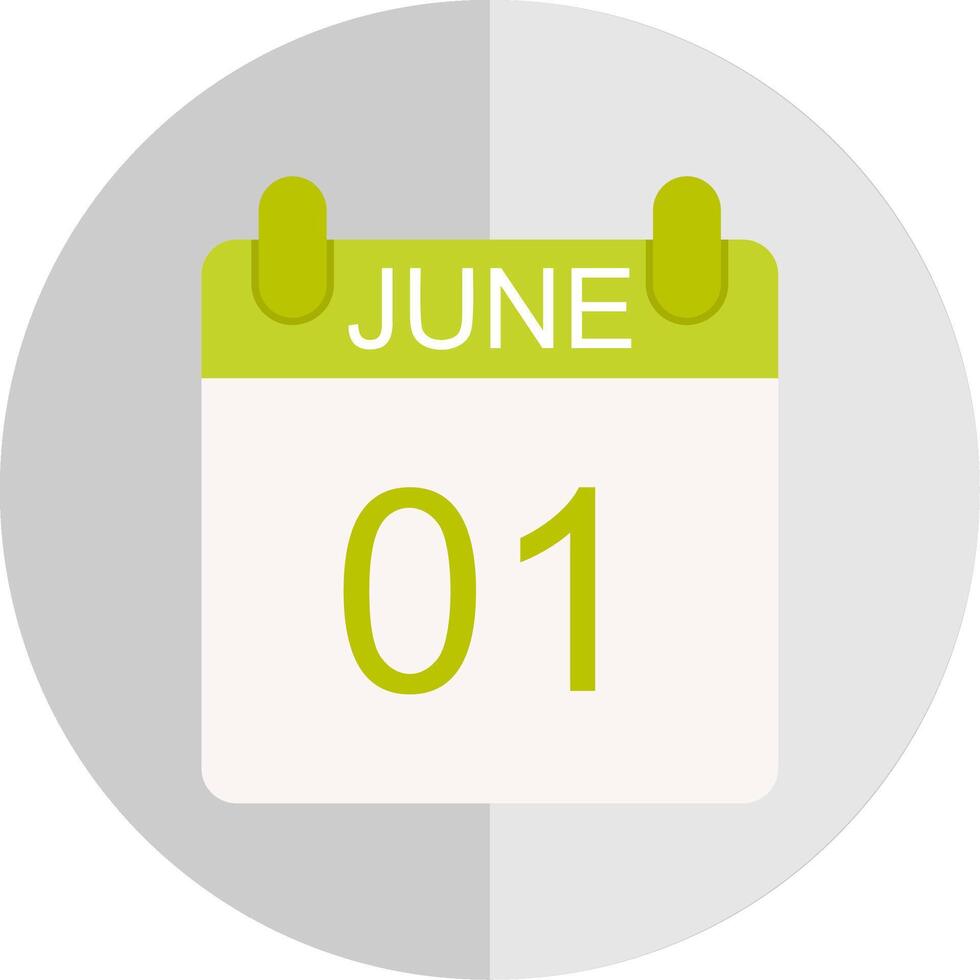 June Flat Scale Icon Design vector