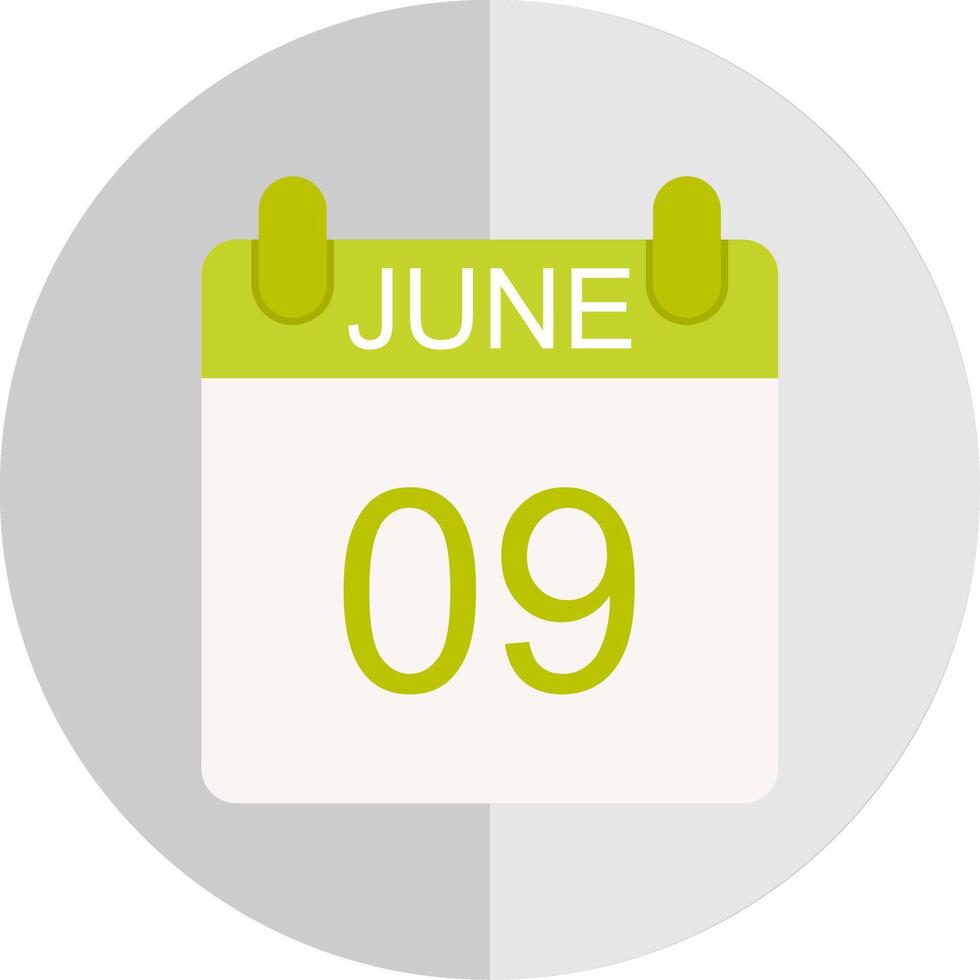 June Flat Scale Icon Design vector
