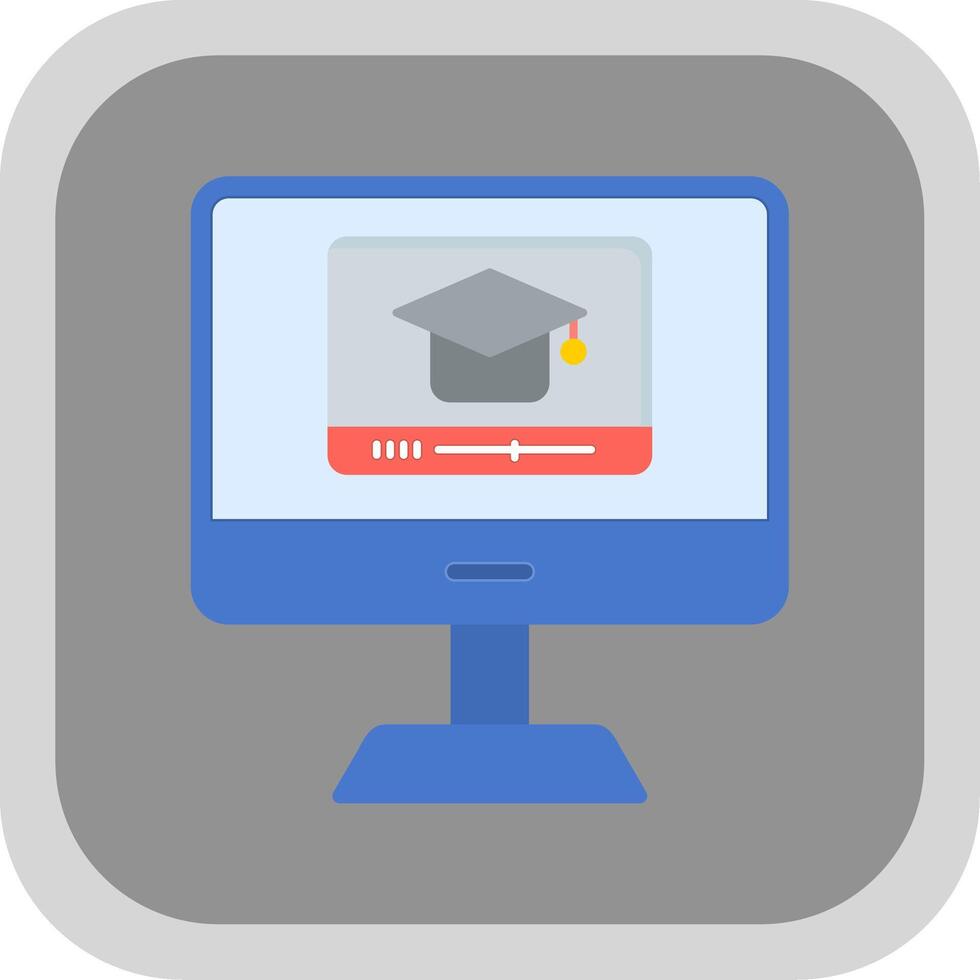 Educational Flat round corner Icon Design vector