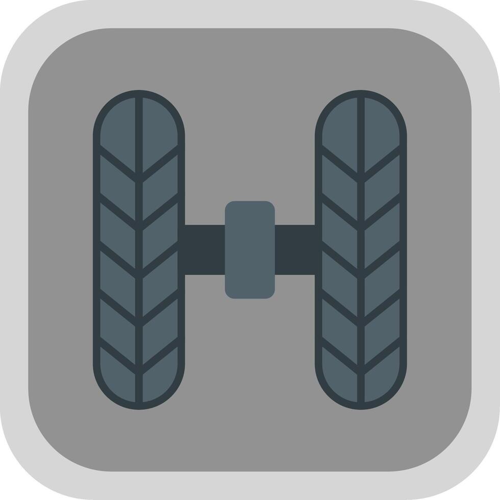 Wheel Alignment Flat round corner Icon Design vector