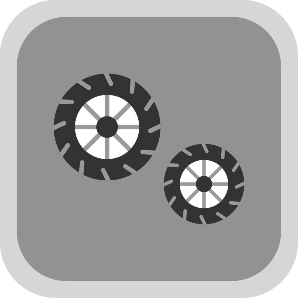 Tires Flat round corner Icon Design vector