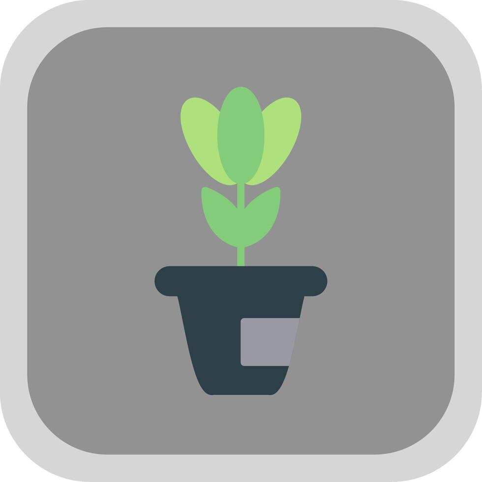 Plant Flat round corner Icon Design vector