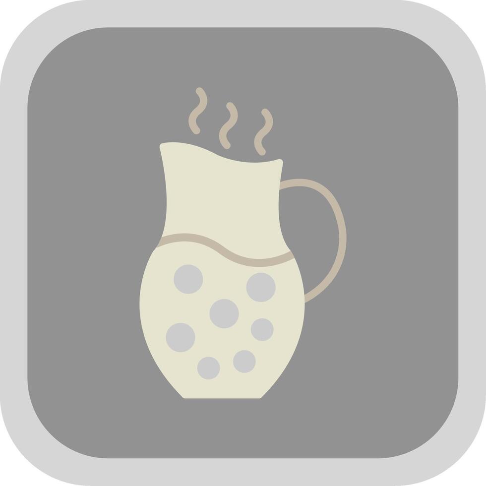 Jug Flat round corner Icon Design vector