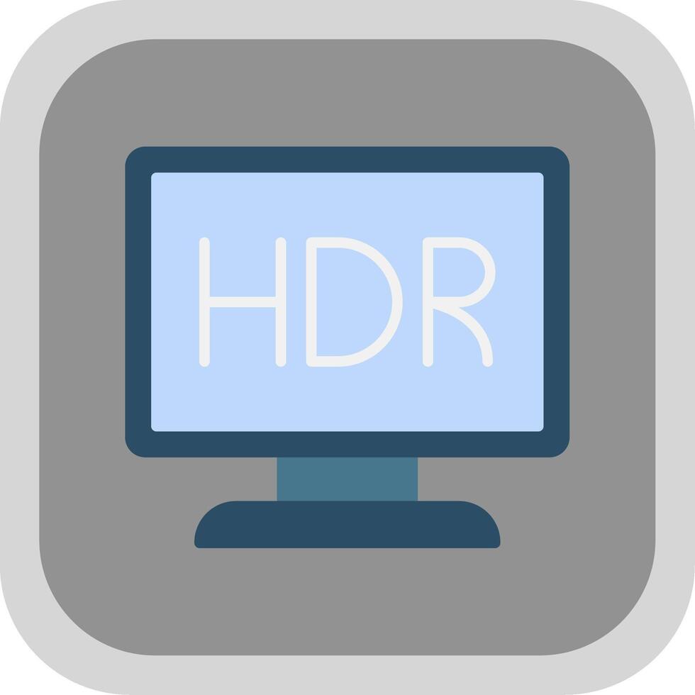 Monitor Flat round corner Icon Design vector