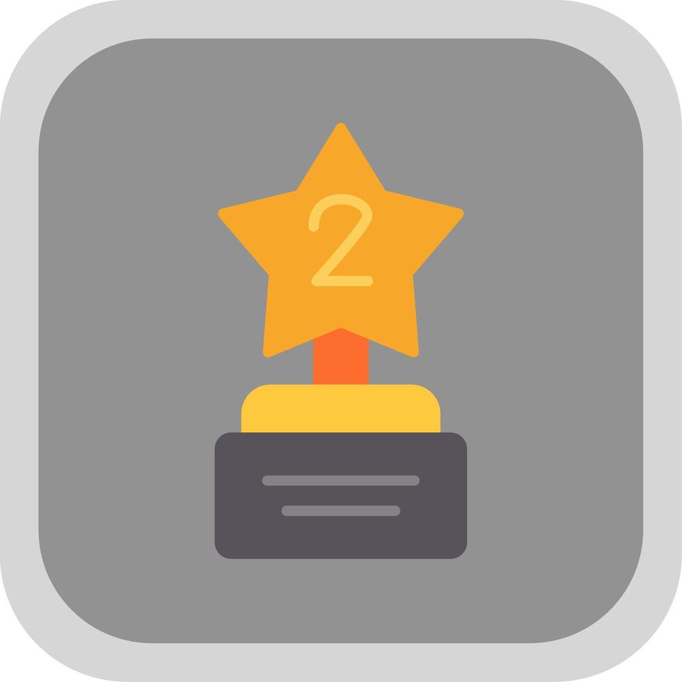 Star Flat round corner Icon Design vector