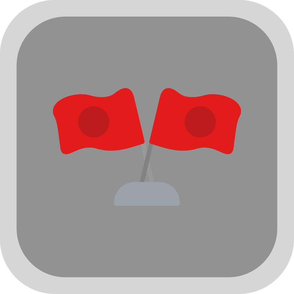Flags Flat round corner Icon Design vector