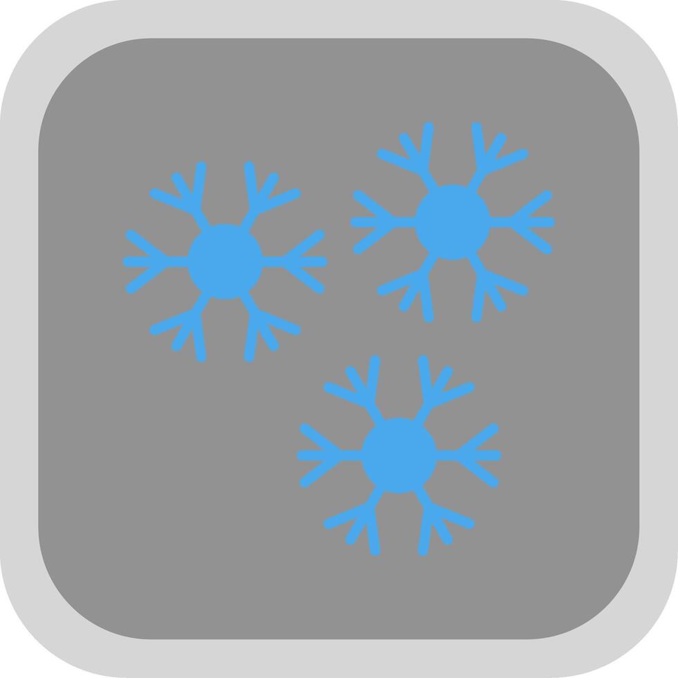 Snowflakes Flat round corner Icon Design vector