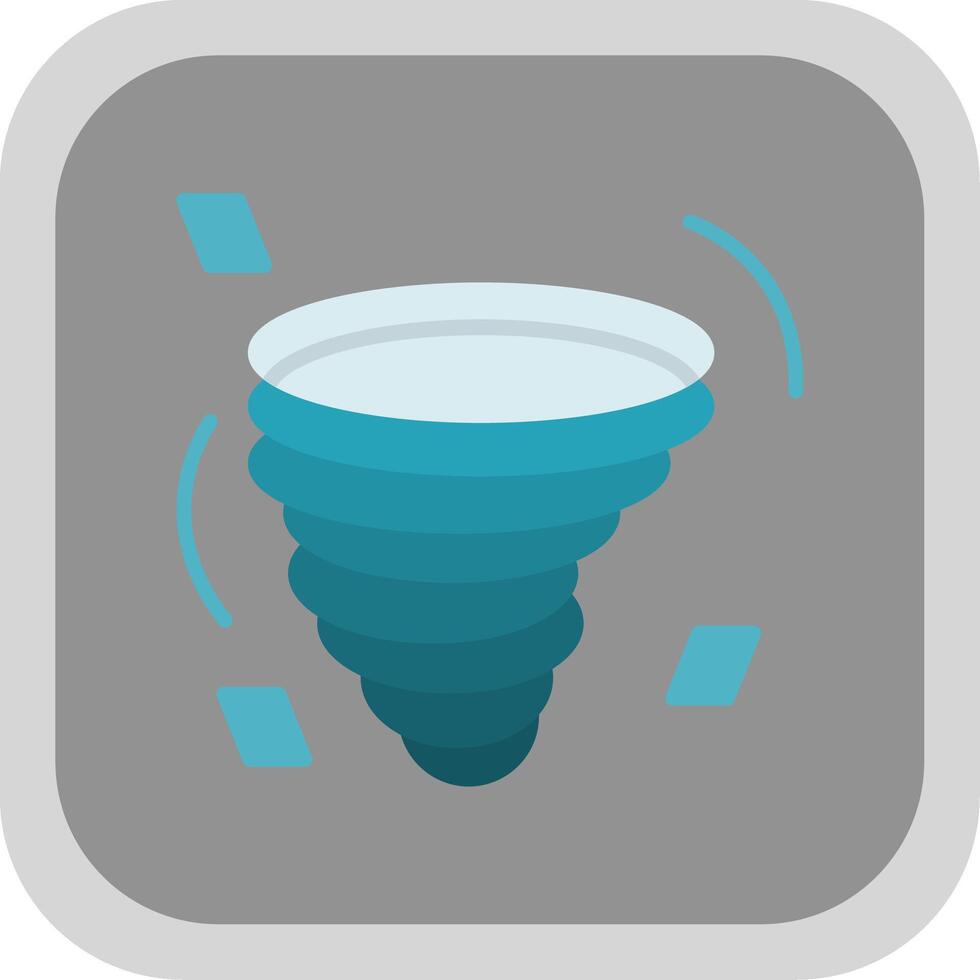 Tornado Flat round corner Icon Design vector