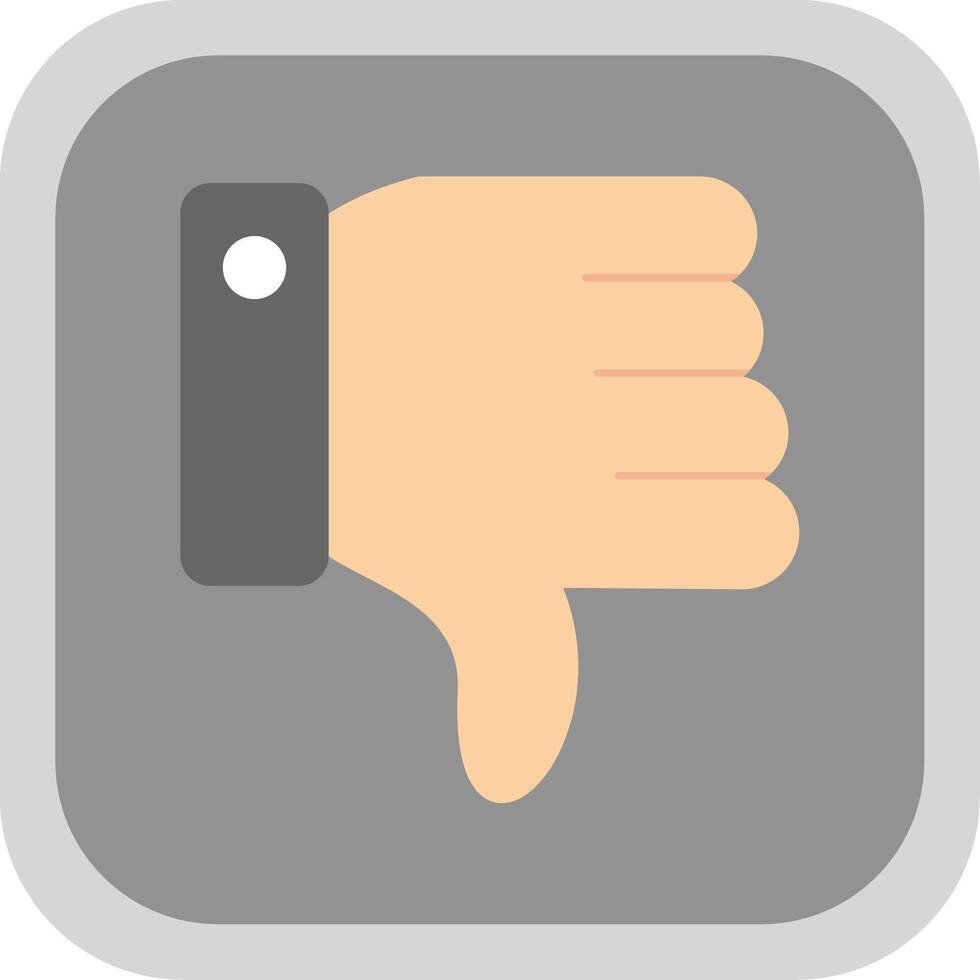 Dislike Flat round corner Icon Design vector