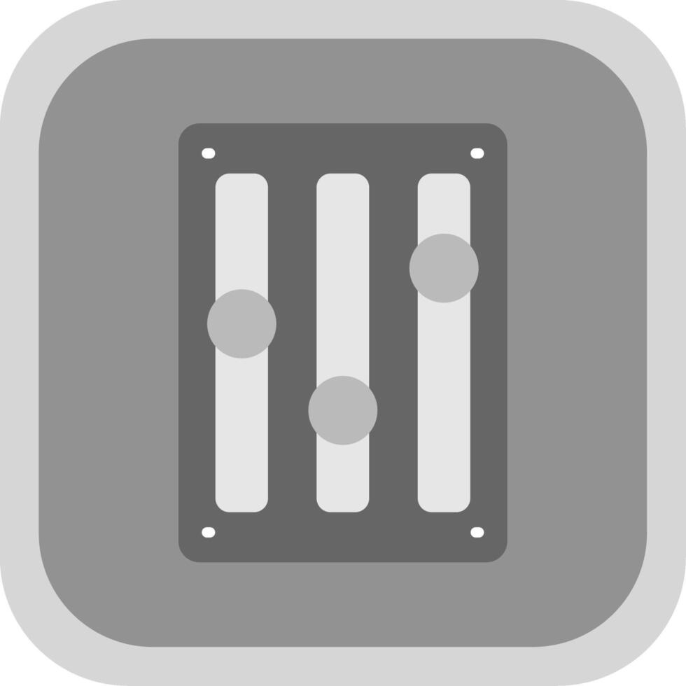 Music Adjust Flat round corner Icon Design vector