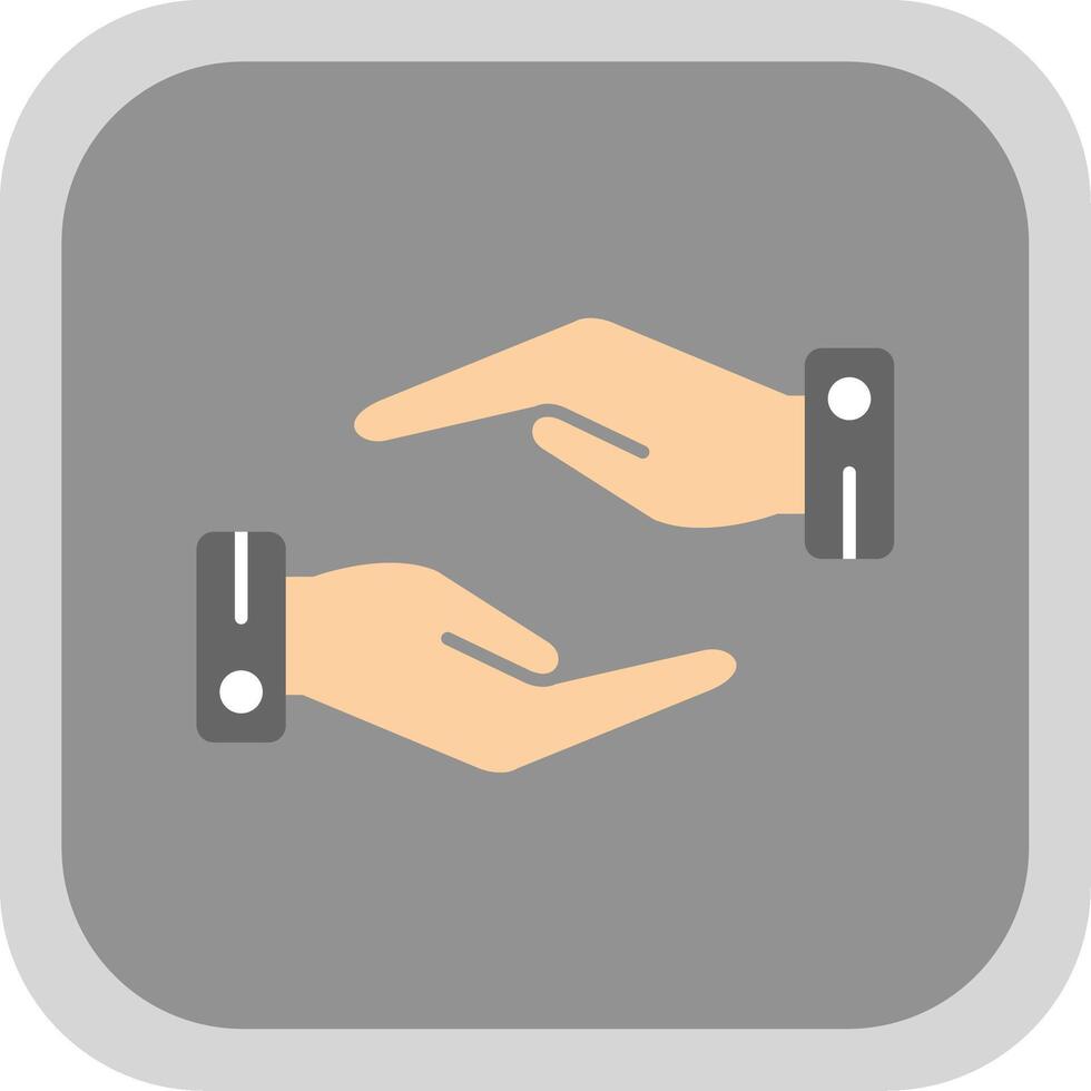 Support Hands Gesture Flat round corner Icon Design vector