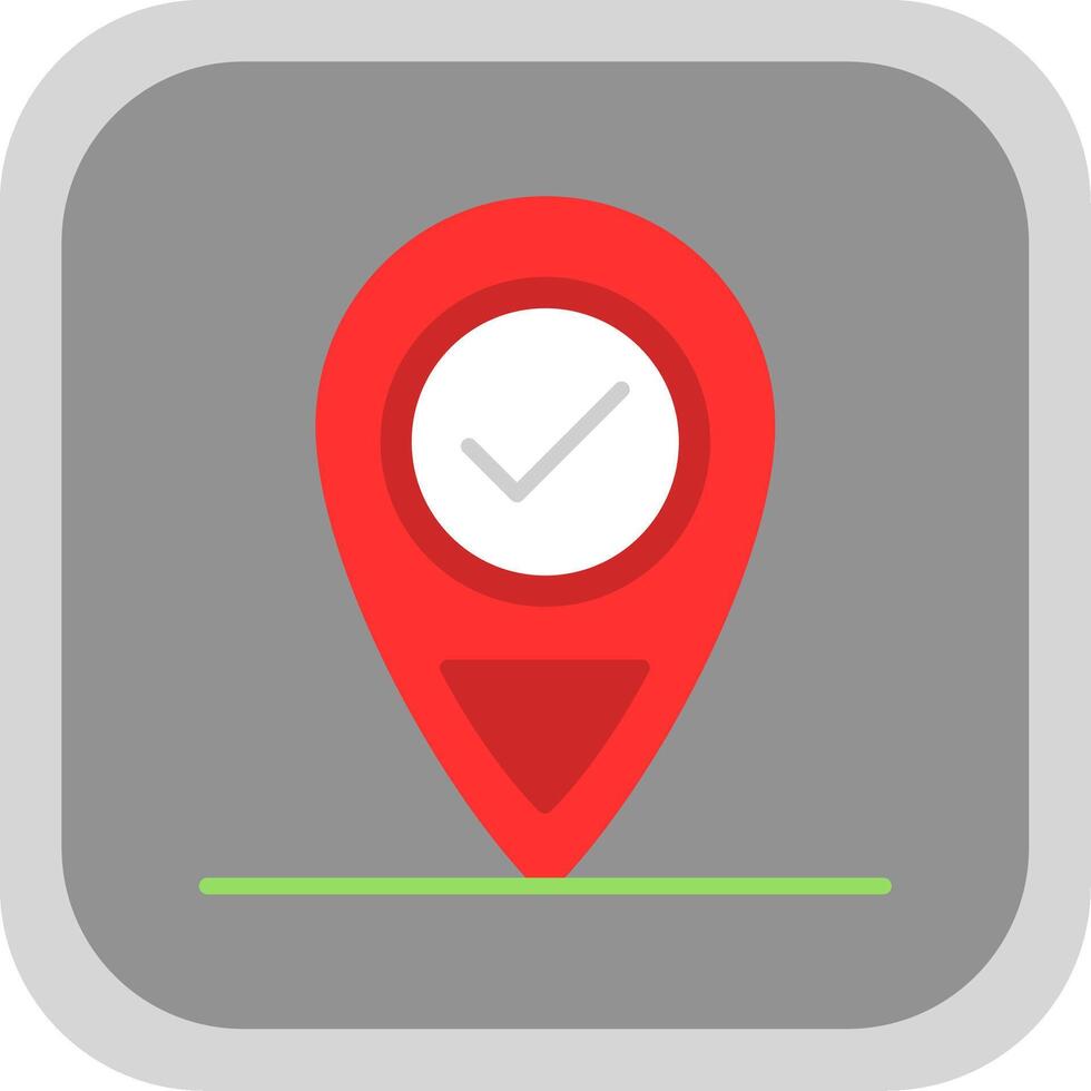 Location Flat round corner Icon Design vector