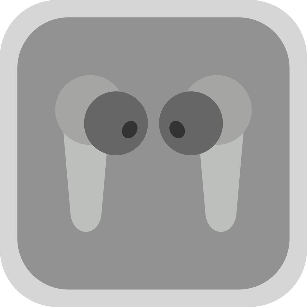 Earbuds Flat round corner Icon Design vector