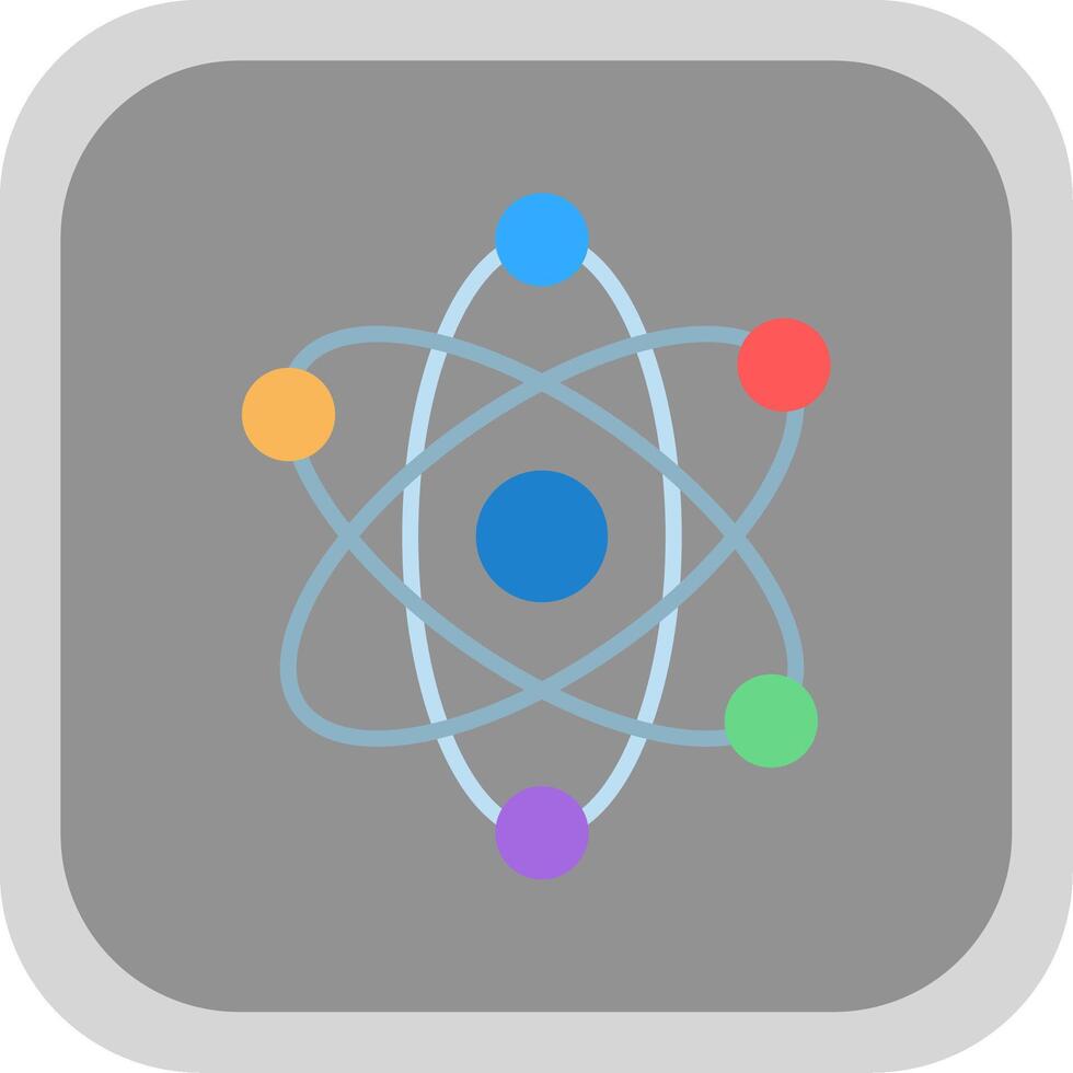 Physics Flat round corner Icon Design vector