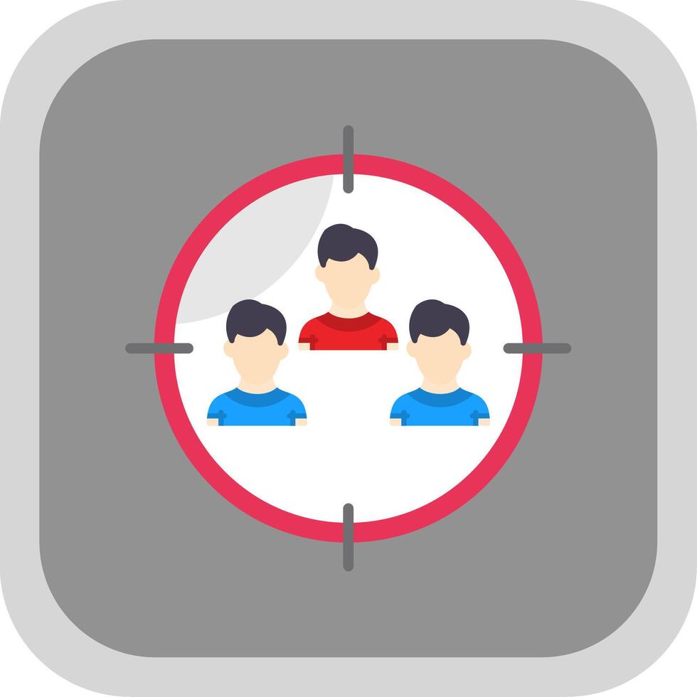 Foreman Gear Flat round corner Icon Design vector