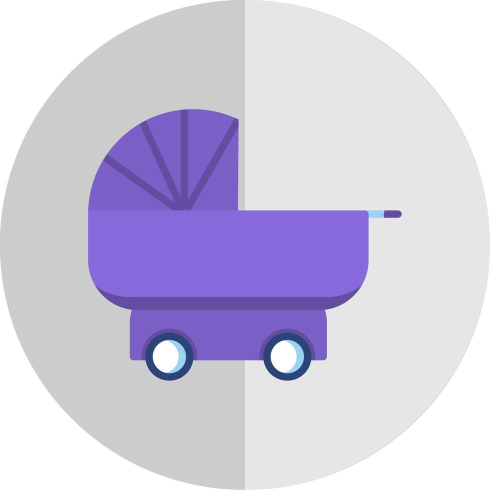 Pram Flat Scale Icon Design vector