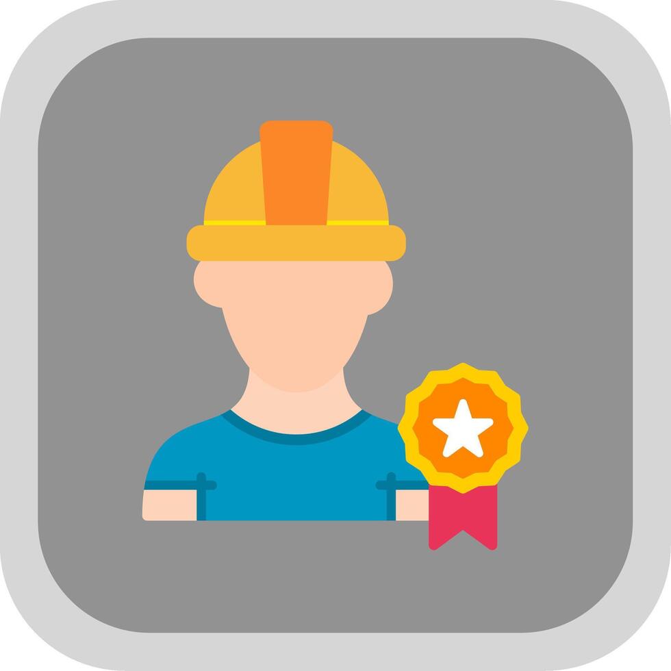 Engineering Flat round corner Icon Design vector