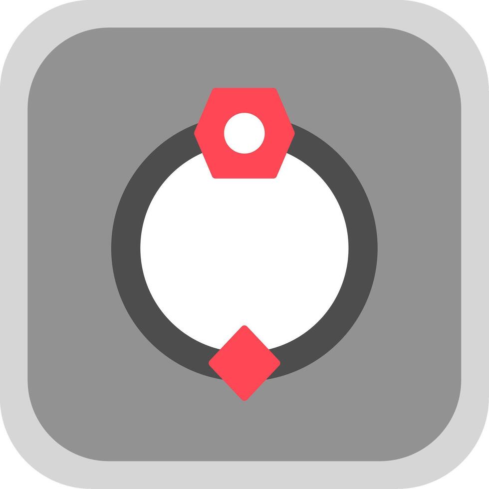 Door Knocker Flat round corner Icon Design vector