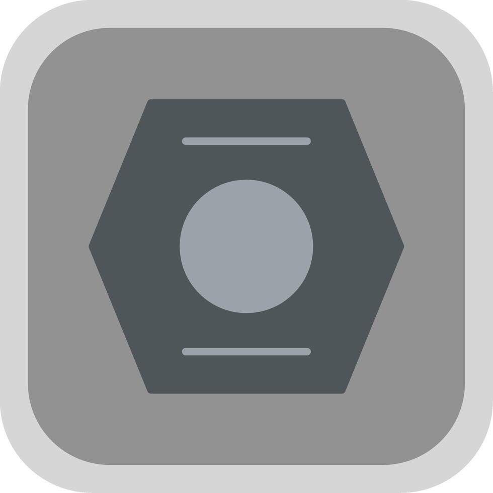 Nut Flat round corner Icon Design vector