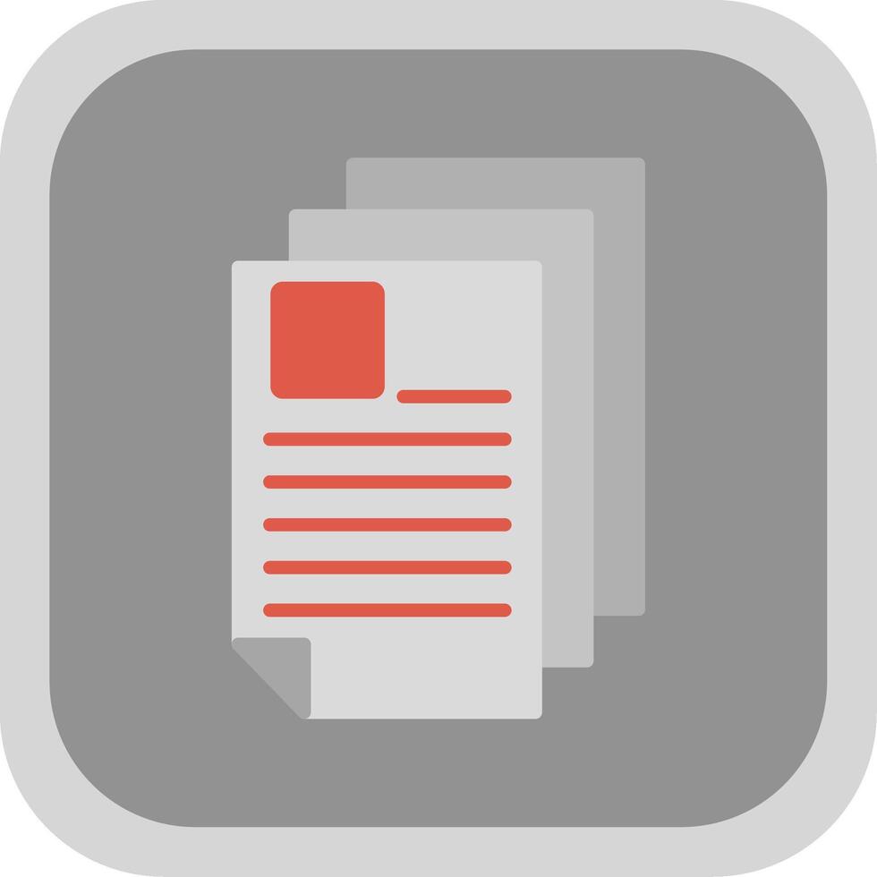 Curriculum Flat round corner Icon Design vector