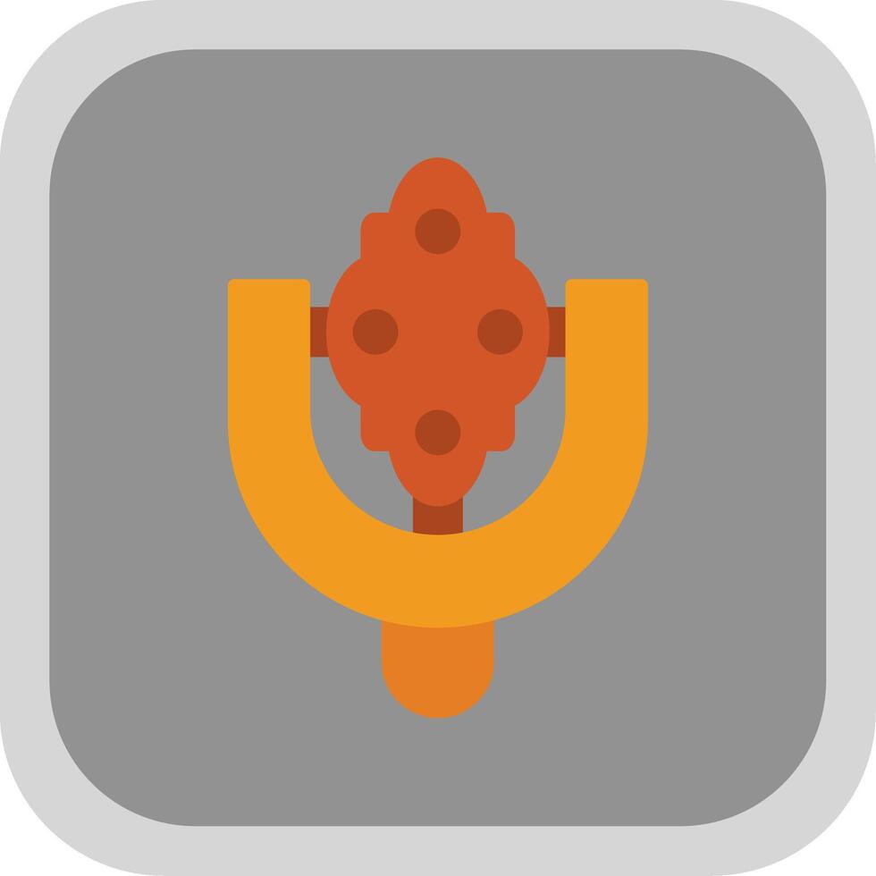Door Knocker Flat round corner Icon Design vector