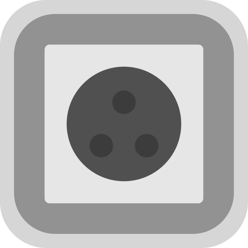Wall Plug Flat round corner Icon Design vector