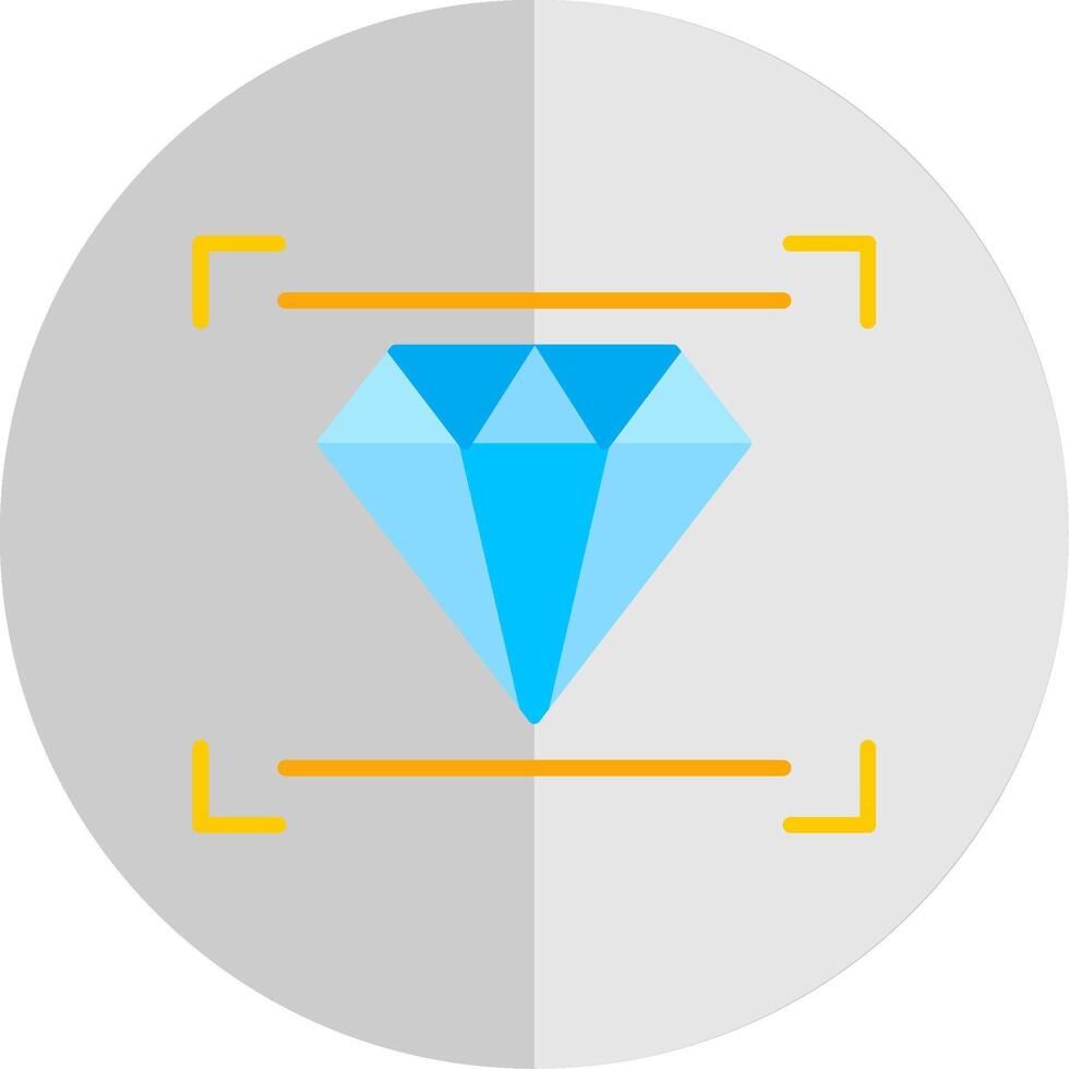 Diamond Flat Scale Icon Design vector