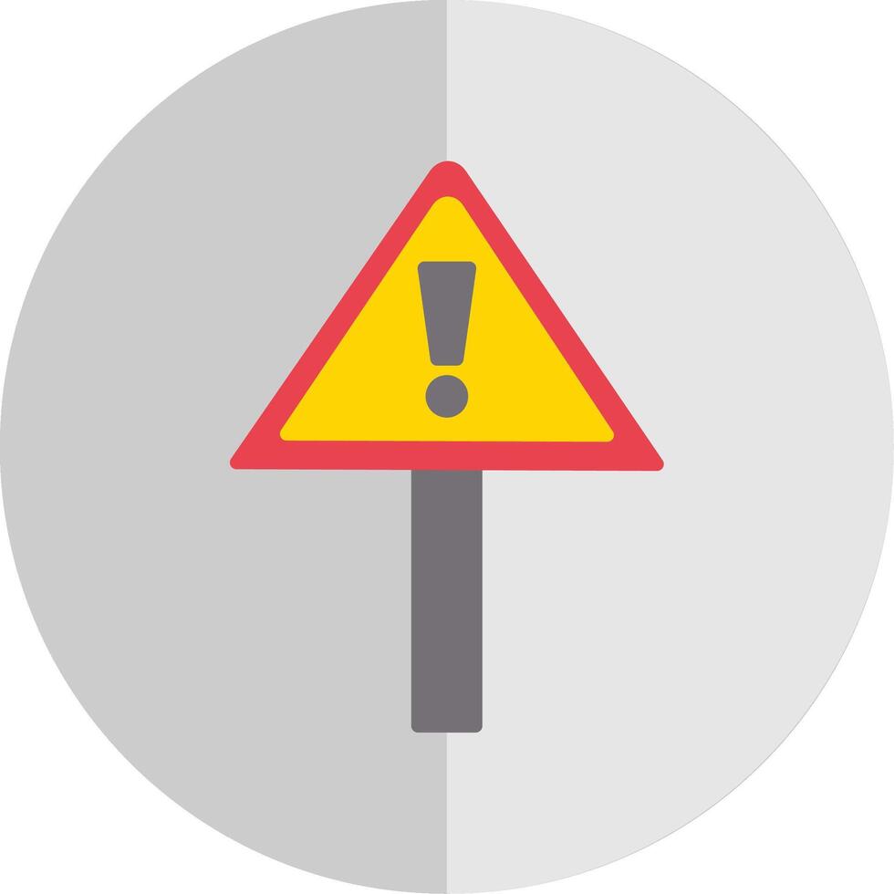 Alert Flat Scale Icon Design vector